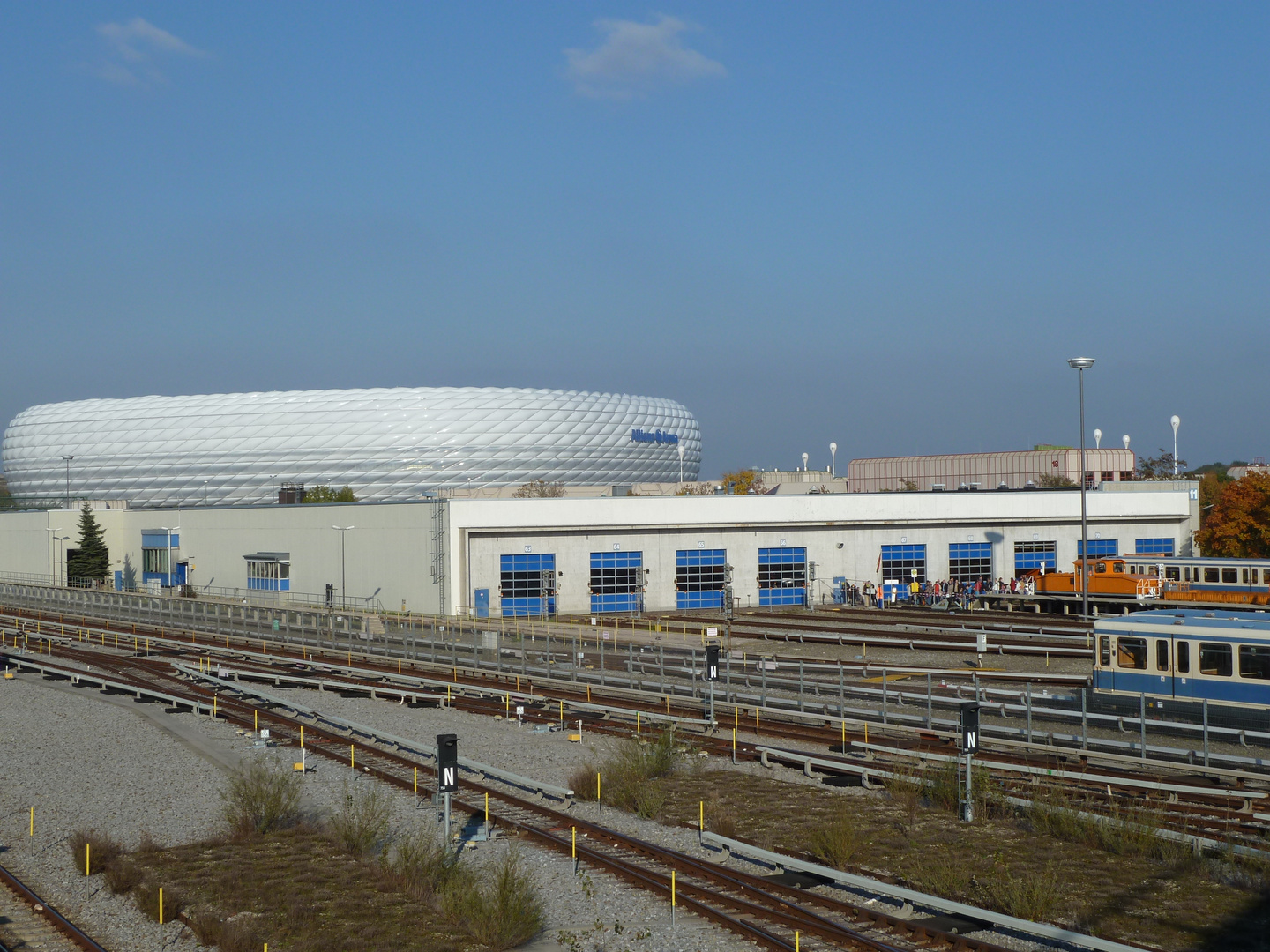 U-Bahn Depot und Stadion