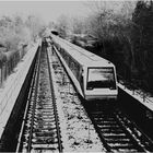 U-Bahn im Schnee zur Gartenstadt