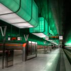 U-Bahn Station Hafencity Universität - grün