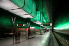 U-Bahn Station Hafencity Universität - grün