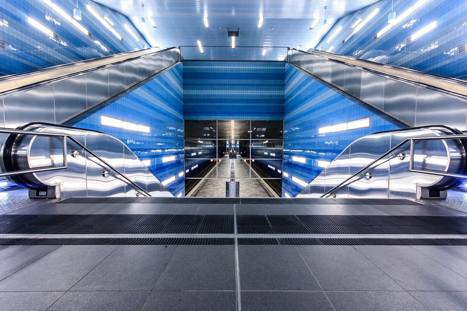 U-Bahn Station in Hamburg Überseequartier