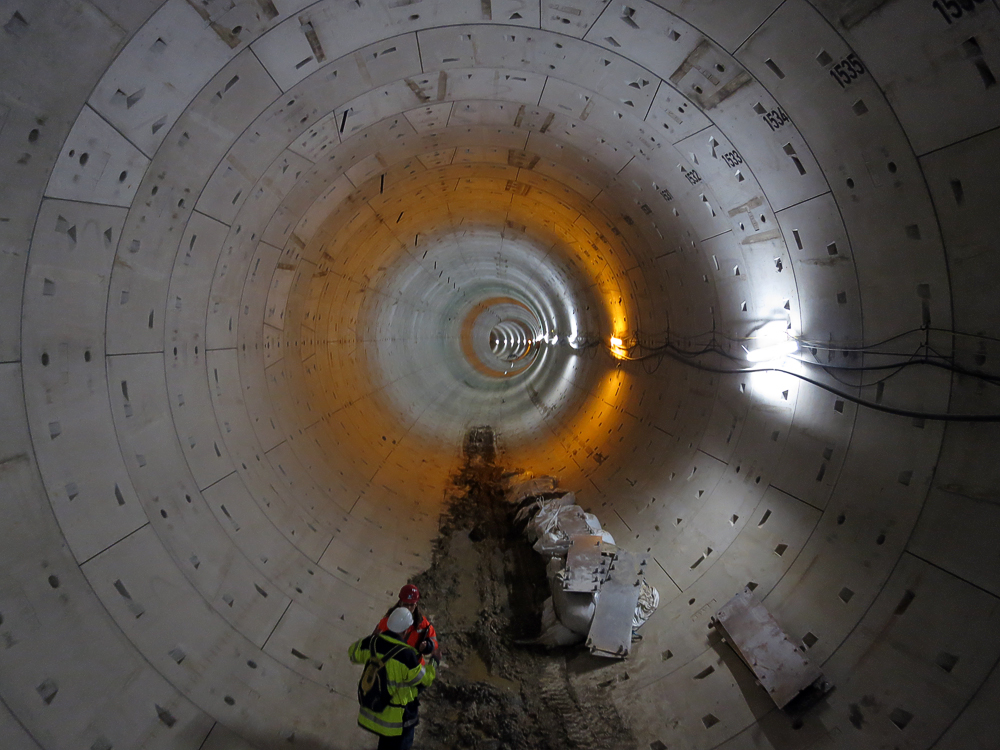 U-Bahn Tunnel im Bauzustand