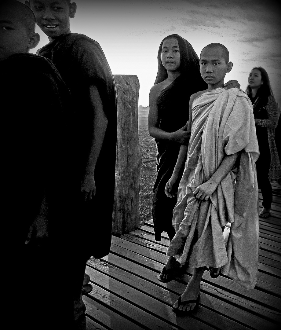 U Bein Bridge in Myanmar,Birmania,Burma