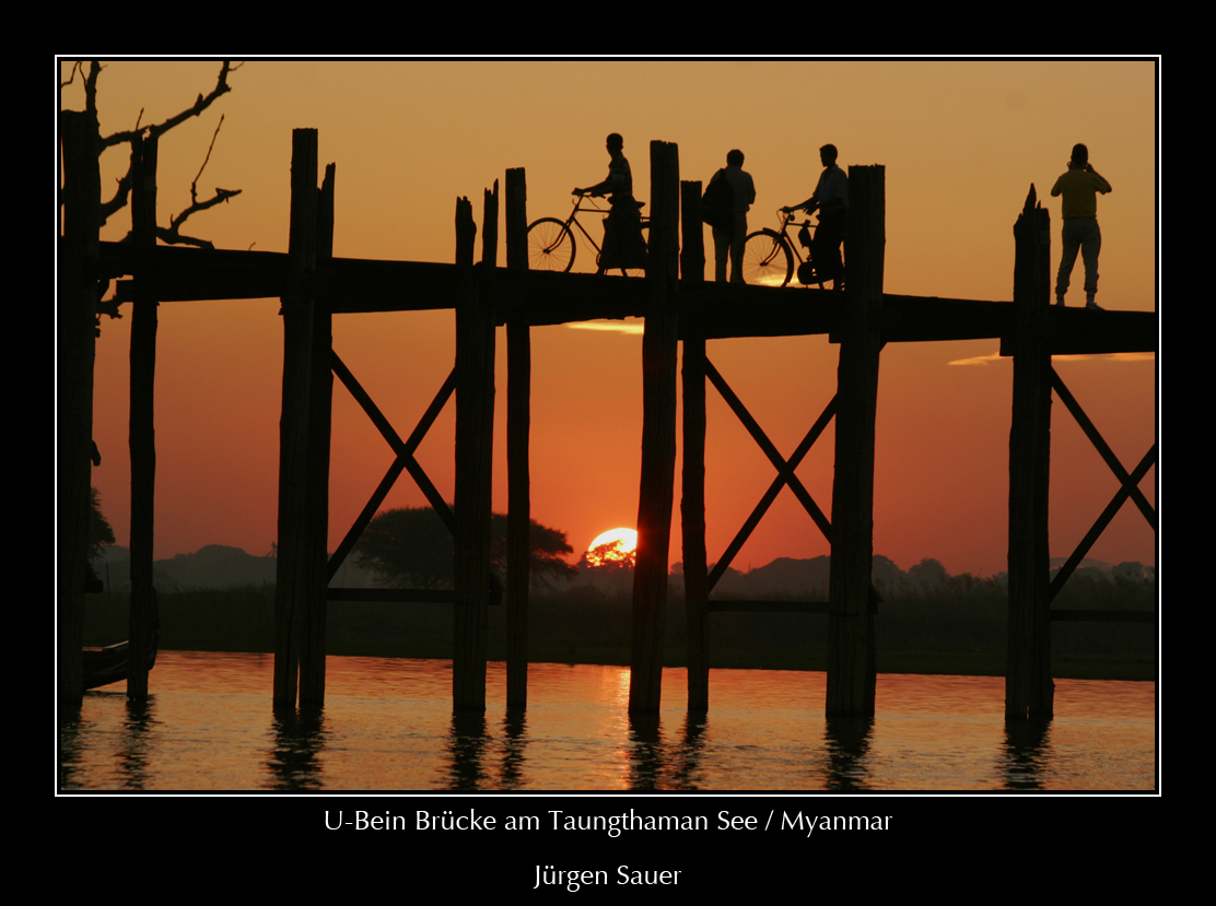 U-Bein Brücke am Taungthaman See / Myanmar