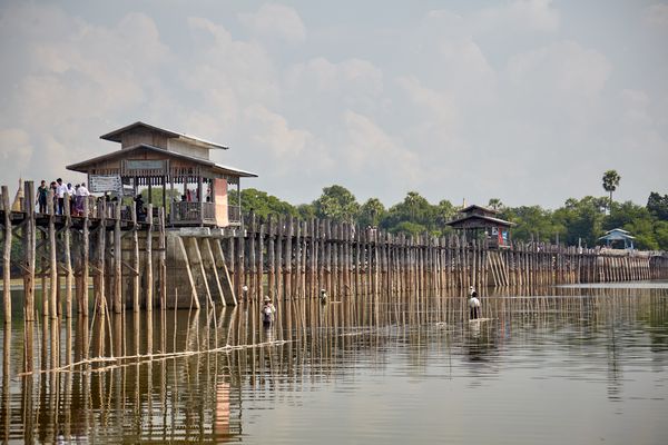 U Bein-Brücke in Mandalay - U Bein Bridge in Mandalay