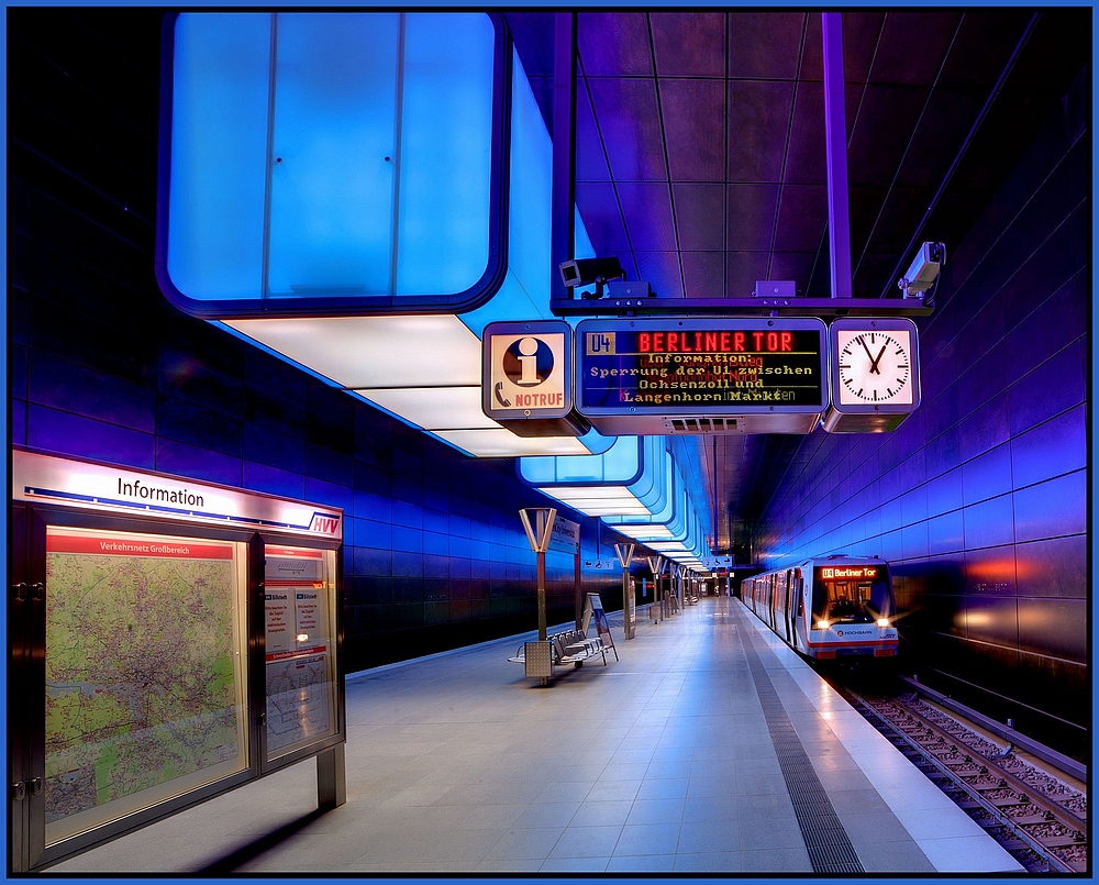 U4 Station Hafen City Universität -Abfahrt Berliner Tor