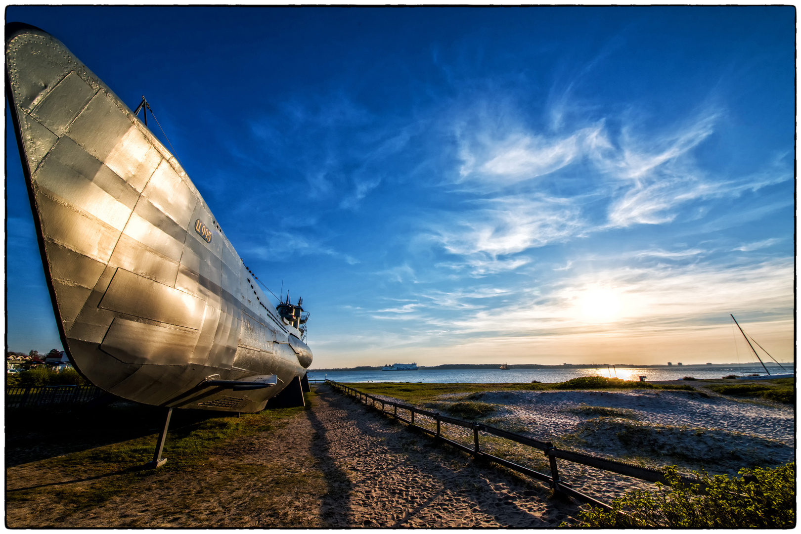 U995 - Laboe bei Sonnenuntergang