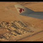 Über dem Himmel von Qatar