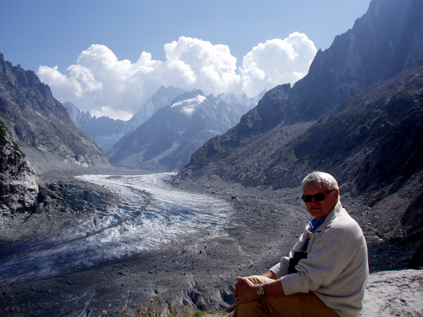 Über dem Mer de glace bei Chamonix