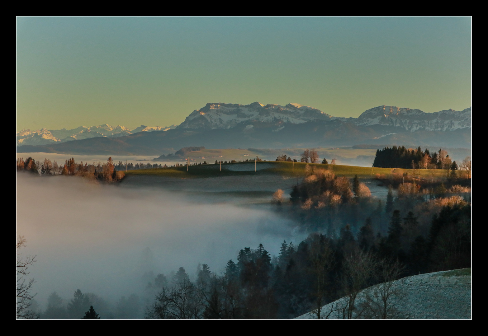 Über dem Nebel. Blick auf den Pilatus.