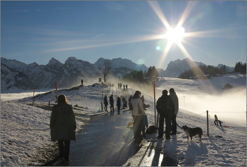 über dem Nebel Sonne tanken...