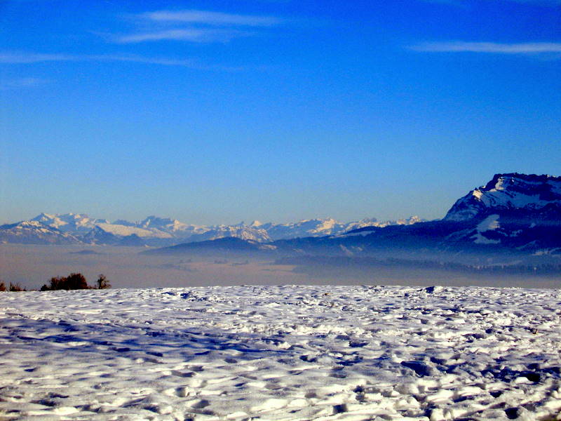 Ueber dem Nebel strahlt die Sonne