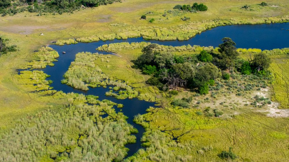 über dem Okavango Delta