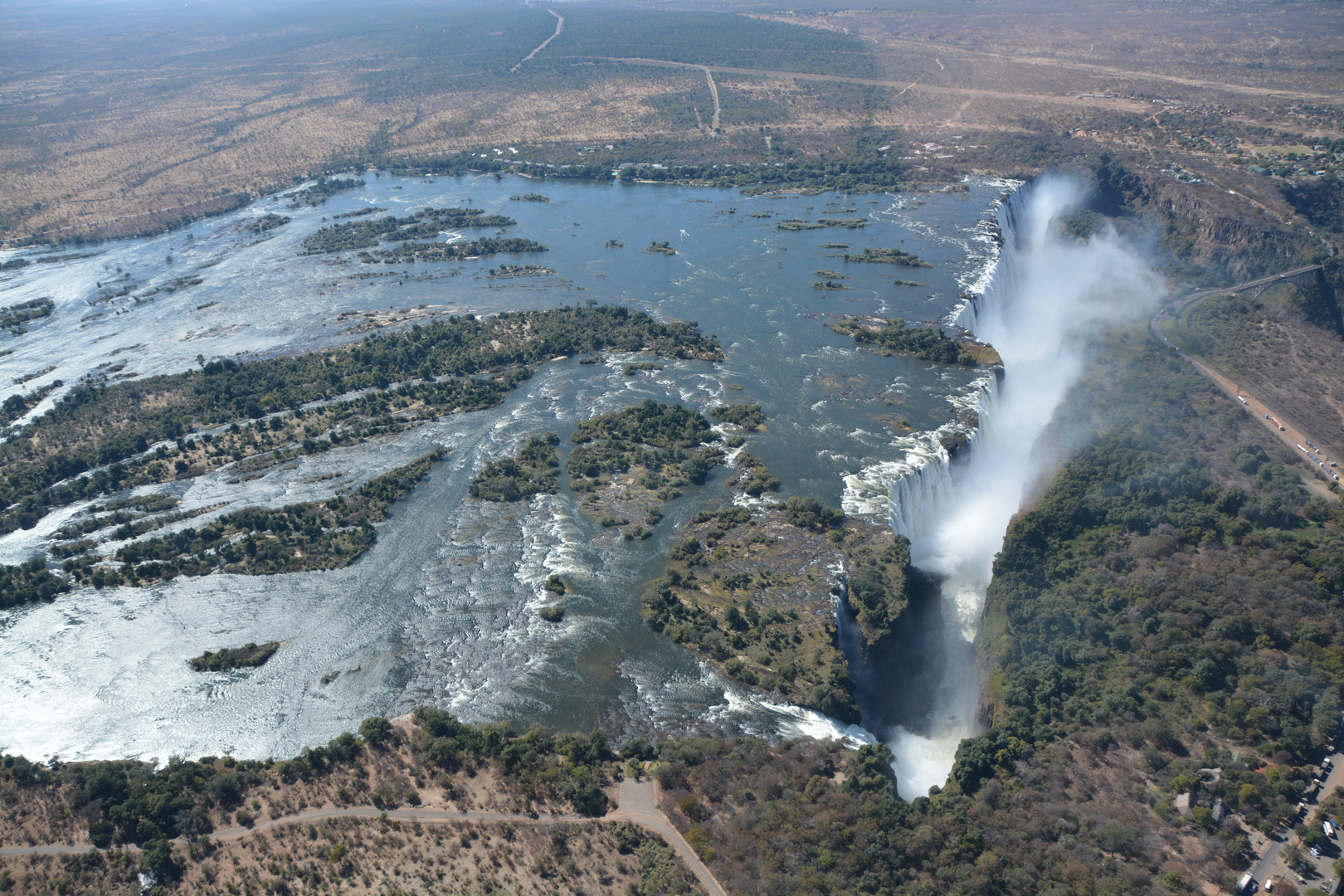 Über dem Victoria Wasserfall