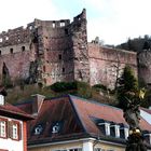 Über den Dächern der Altstadt das Heidelberger Schloss