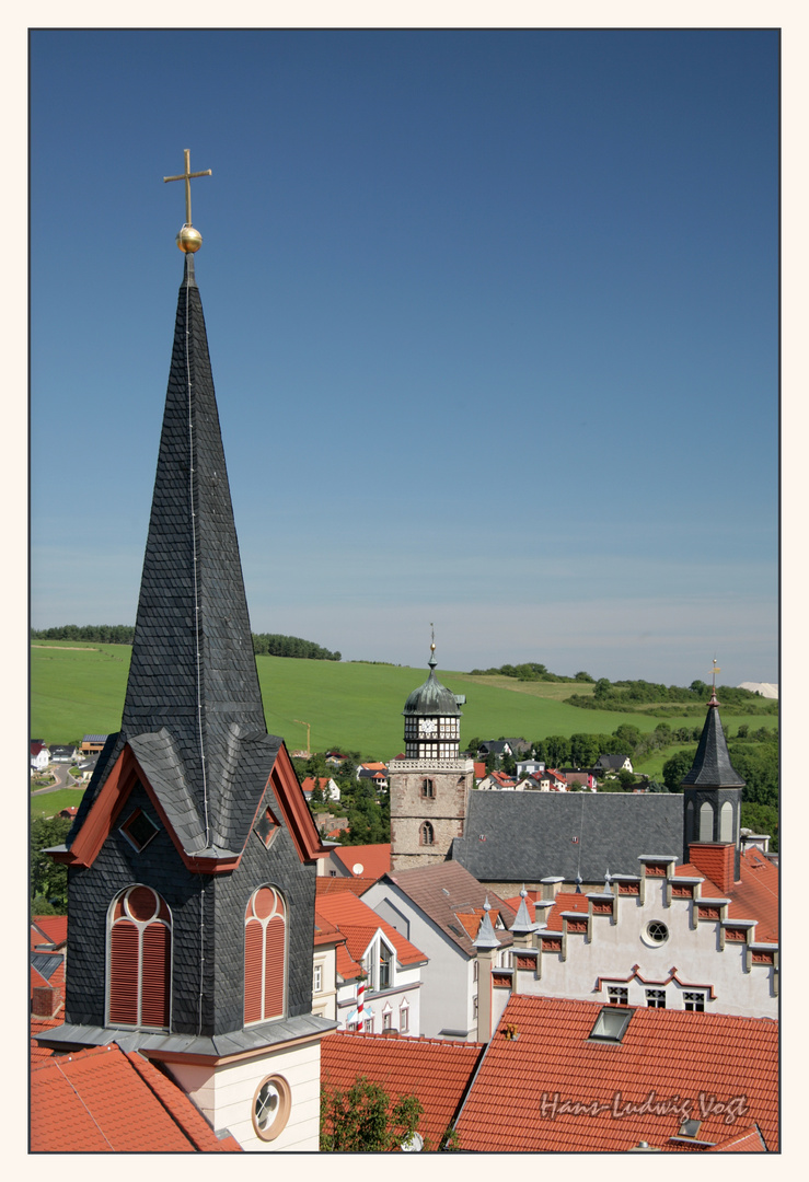 Über den Dächern der Stadt Geisa/Rhön