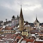 Über den Dächern von Baden im Kanton Aargau in der Schweiz