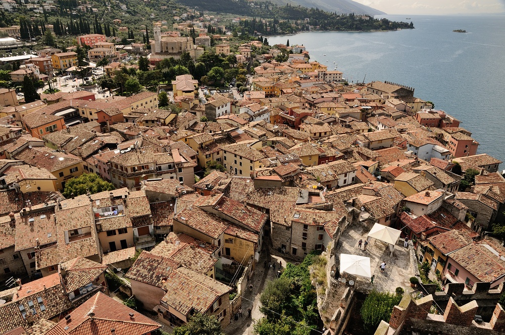 Über den Dächern von Malcesine, Blick auf die Altstadt...