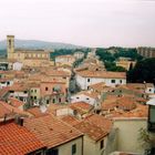 Über den Dächern von Montescudaio, Toskana, Italien