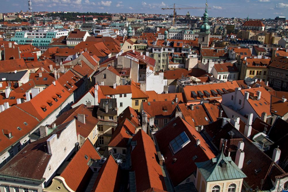 Über den Dächern von Prag - Blick vom Rathausturm - 1