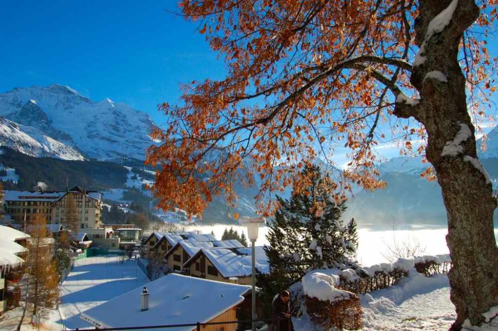 Über den Dächern von Wengen