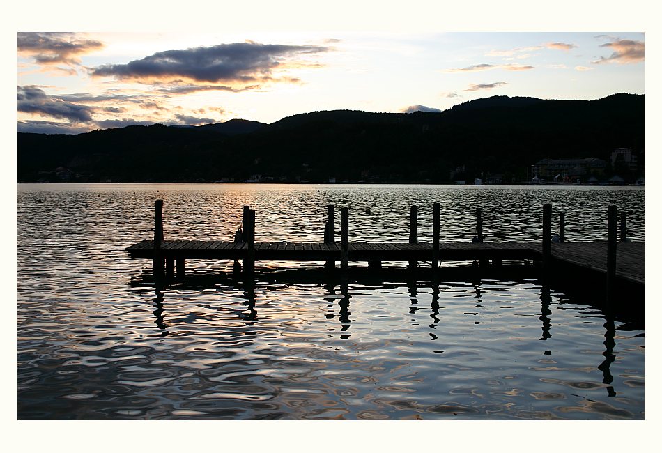 über den see, gegen die abendsonne