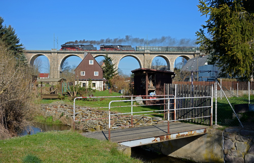 über den Viadukt von Klingenberg-Colmitz