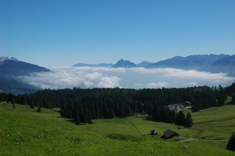 Über den Wolken vom Sarnersee mit Pilatus und Stanserhorn