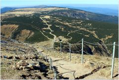 Über den Zick-Zack- Weg von der Schneekoppe hinunter zum Schlesierhaus