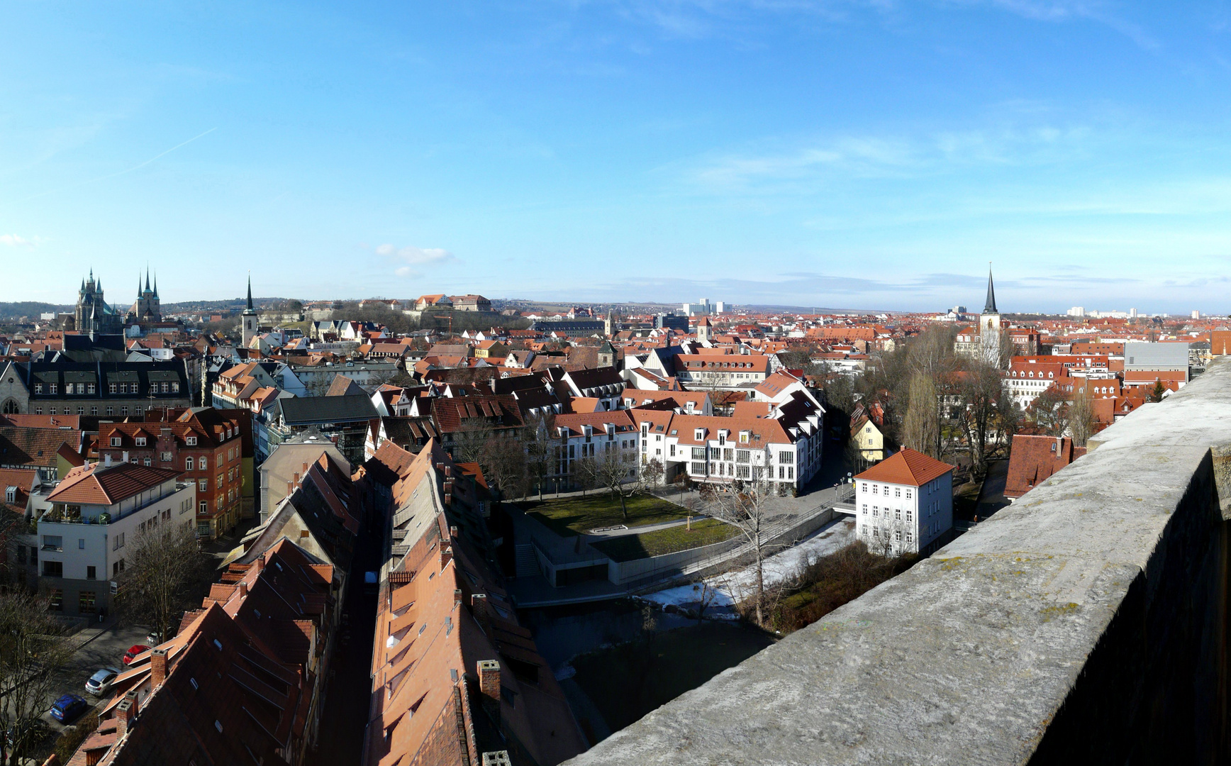 Über der Krämerbrücke in Erfurt