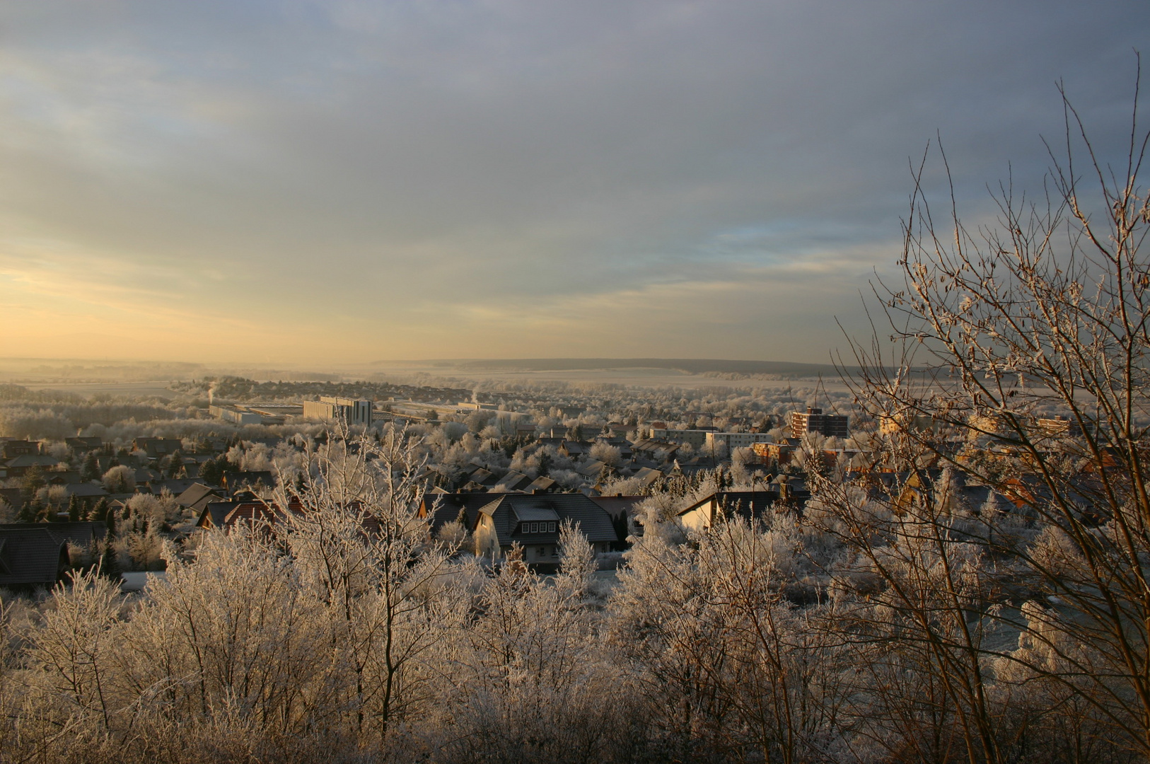 Über der Stadt i Winter