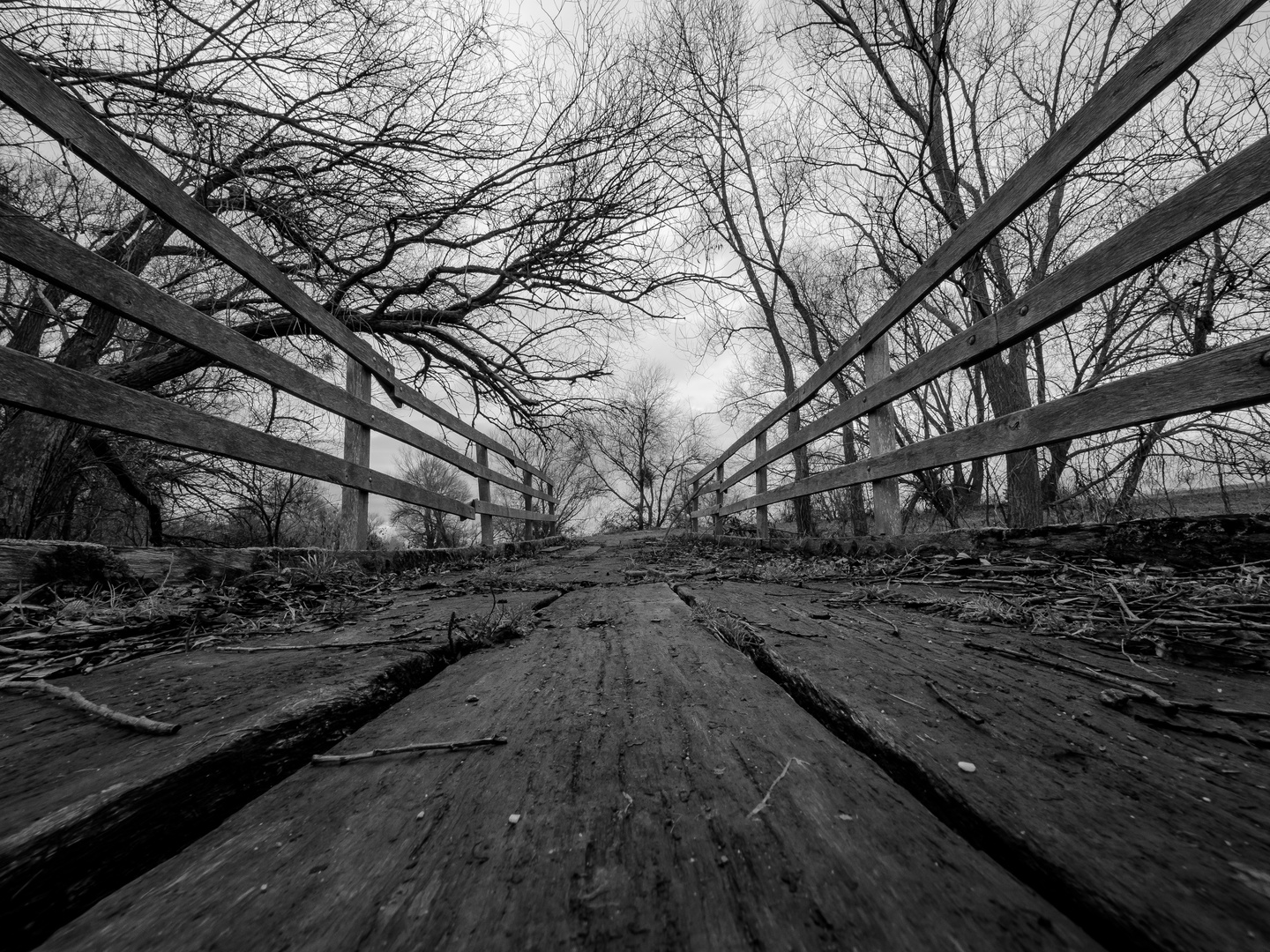 Über die alte Holzbrücke