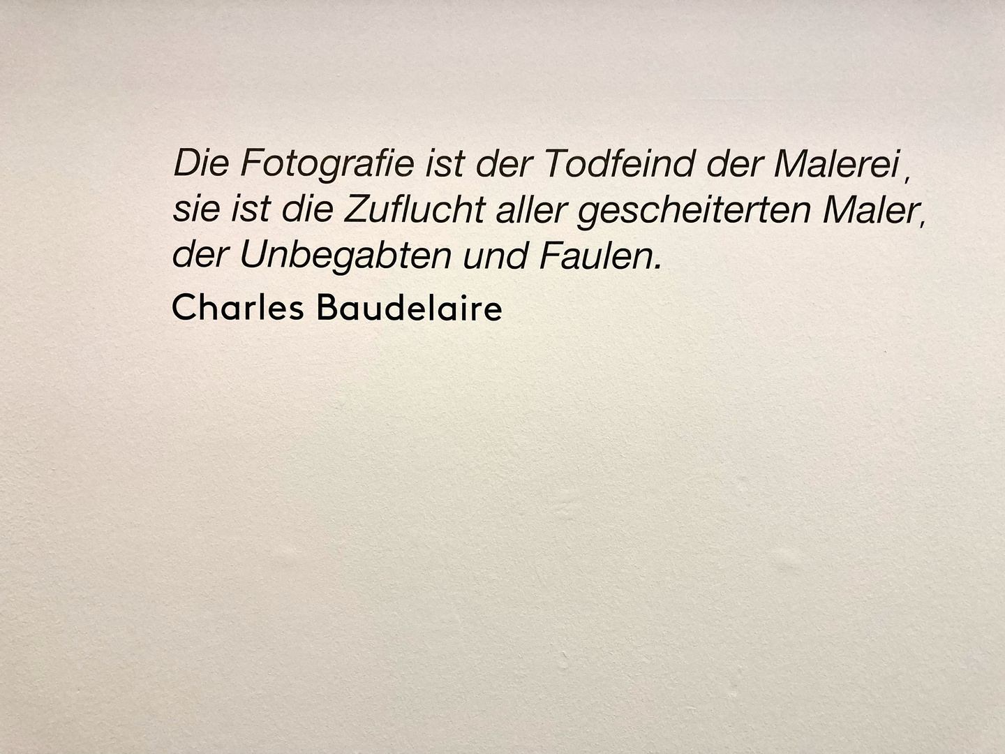 Über die Fotografie...