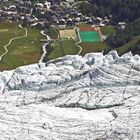 Über die Kannte des Feegletschers im Wallis 1000m tiefer geschaut...