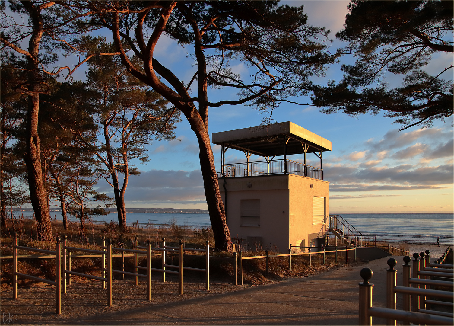 Über See, Strand und Kiefernwald,