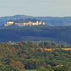 Über viele Kilometer Entfernung kann man von Maxen aus auf der Festung Königstein...