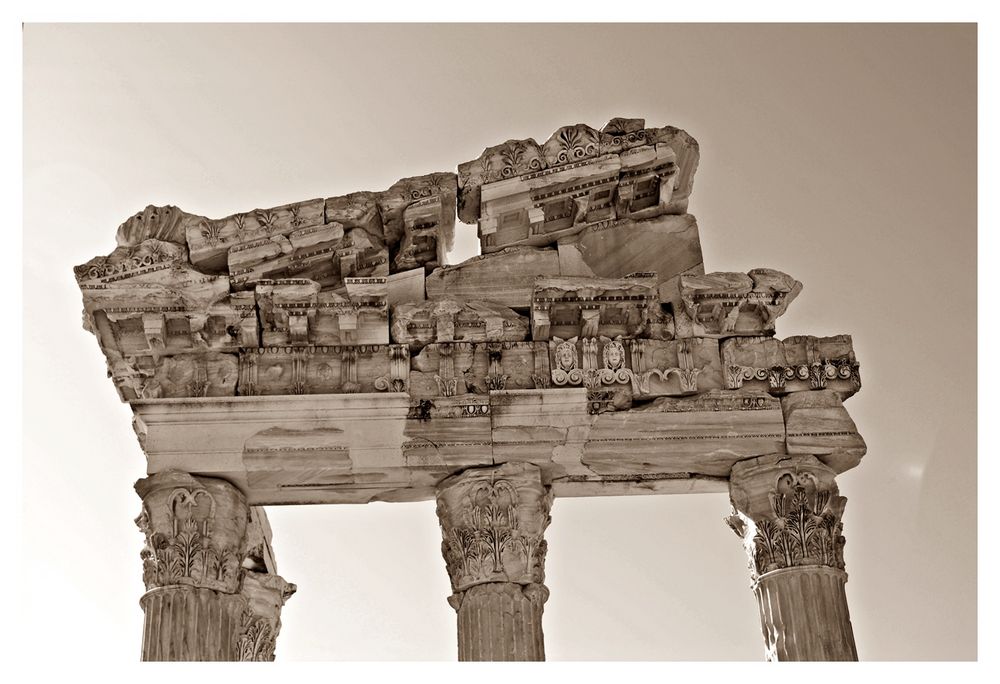 Überbleibsel historischer Steinkunst Türkei