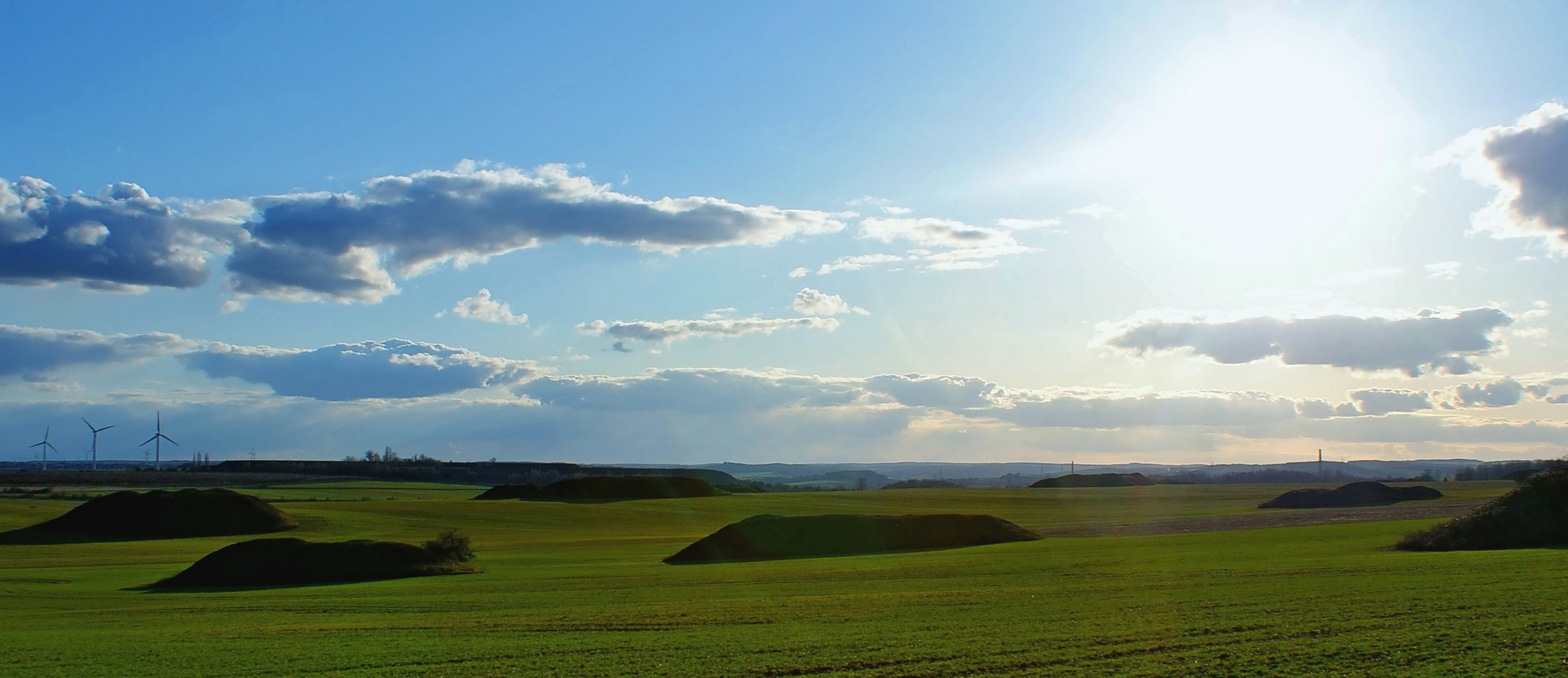 Überbleibsel von Probebohrungen