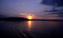 Überfahrt über den Bodensee - Sonnenuntergang