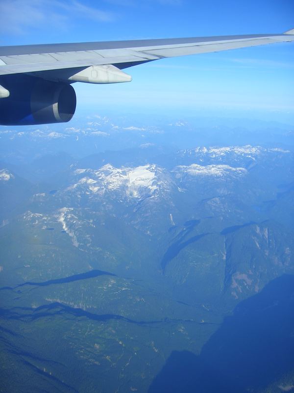 Überflug der Rocky Mountains Canada