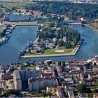 Überflug Hafen Swinemünde mit Kleinflugzeug 