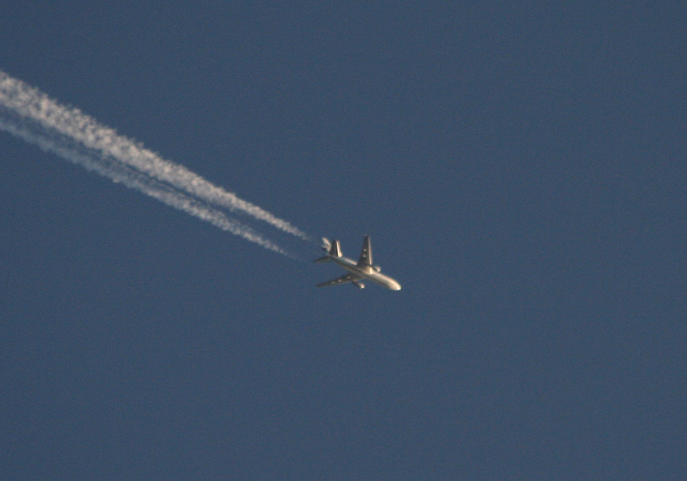 Überflug Passagiermaschine - erster Versuch