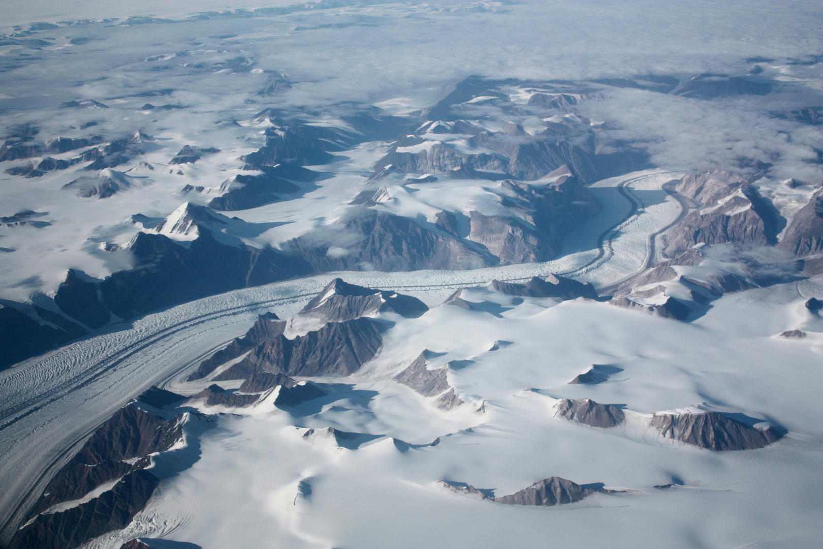 Überflug über Grönland.....
