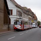 Überlandstraßenbahn an der Bergstraße