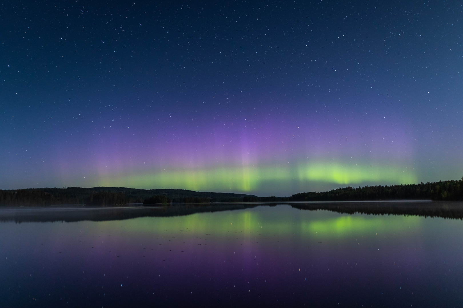 überraschendes Polarlicht in Schweden