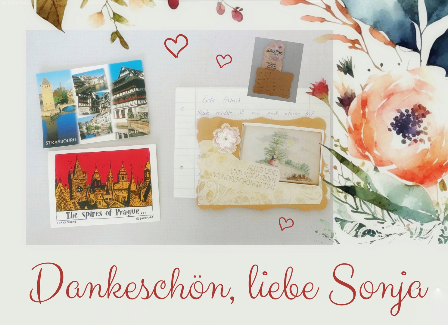 Überraschungspost "Dankeschön, liebe Sonja"