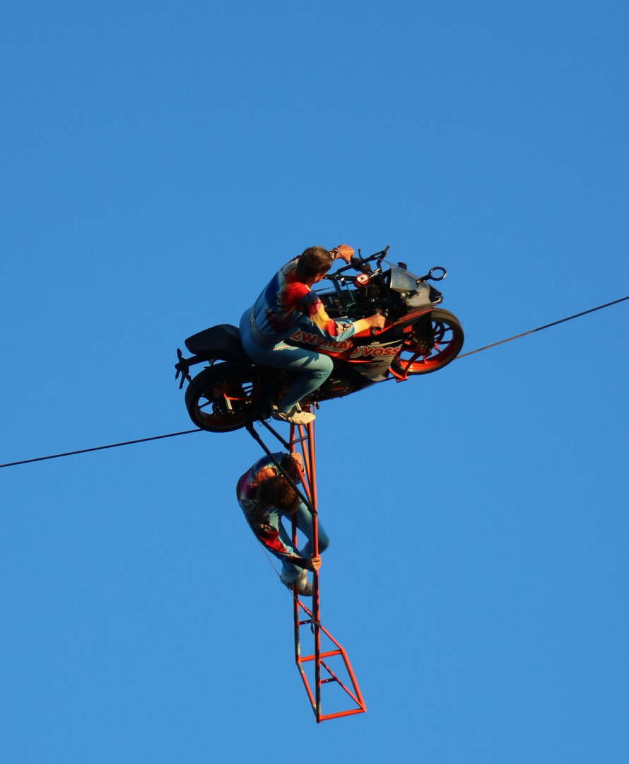 Überschlag auf dem Hochseil