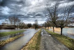 Überschwemmung in Heuchelheim bei Gießen