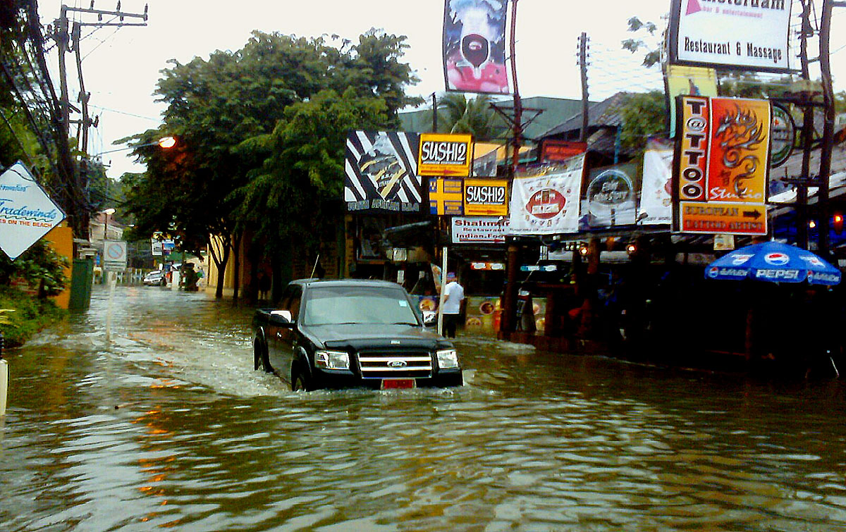Überschwemmung in Koh Samui