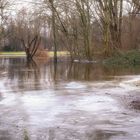 Überschwemmung - Ölper See mit Eisfläche